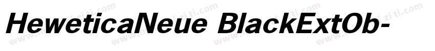 HeweticaNeue BlackExtOb字体转换